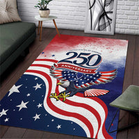 USA 250 Years of Freedom Area Rug American Patriotic