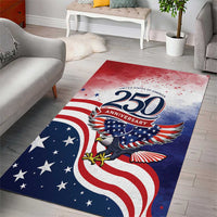USA 250 Years of Freedom Area Rug American Patriotic