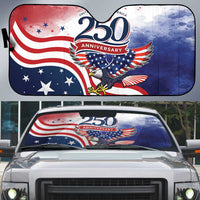 USA 250 Years of Freedom Auto Sun Shade American Patriotic