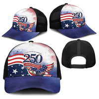 USA 250 Years of Freedom Baseball Net Cap American Patriotic
