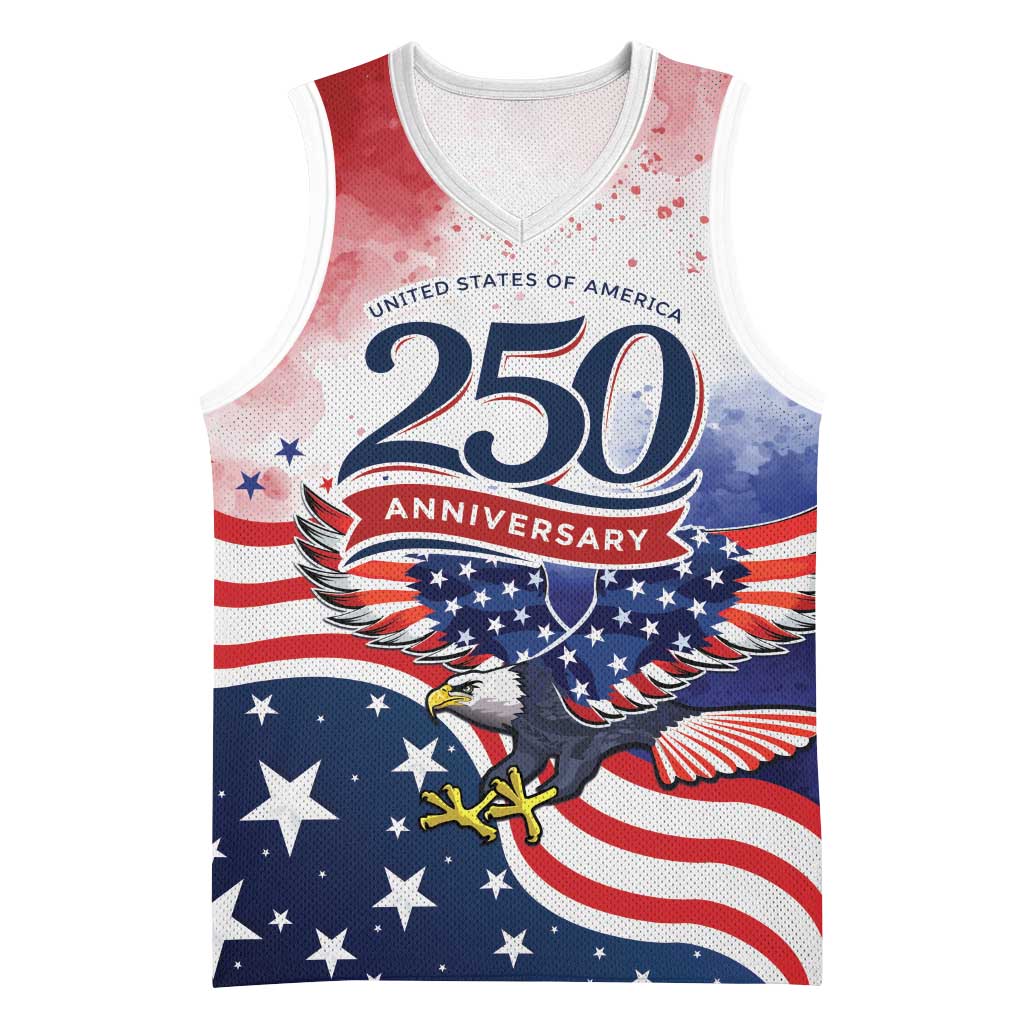 Personalized USA 250 Years of Freedom Basketball Jersey American Patriotic