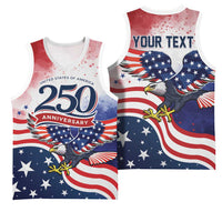 Personalized USA 250 Years of Freedom Basketball Jersey American Patriotic