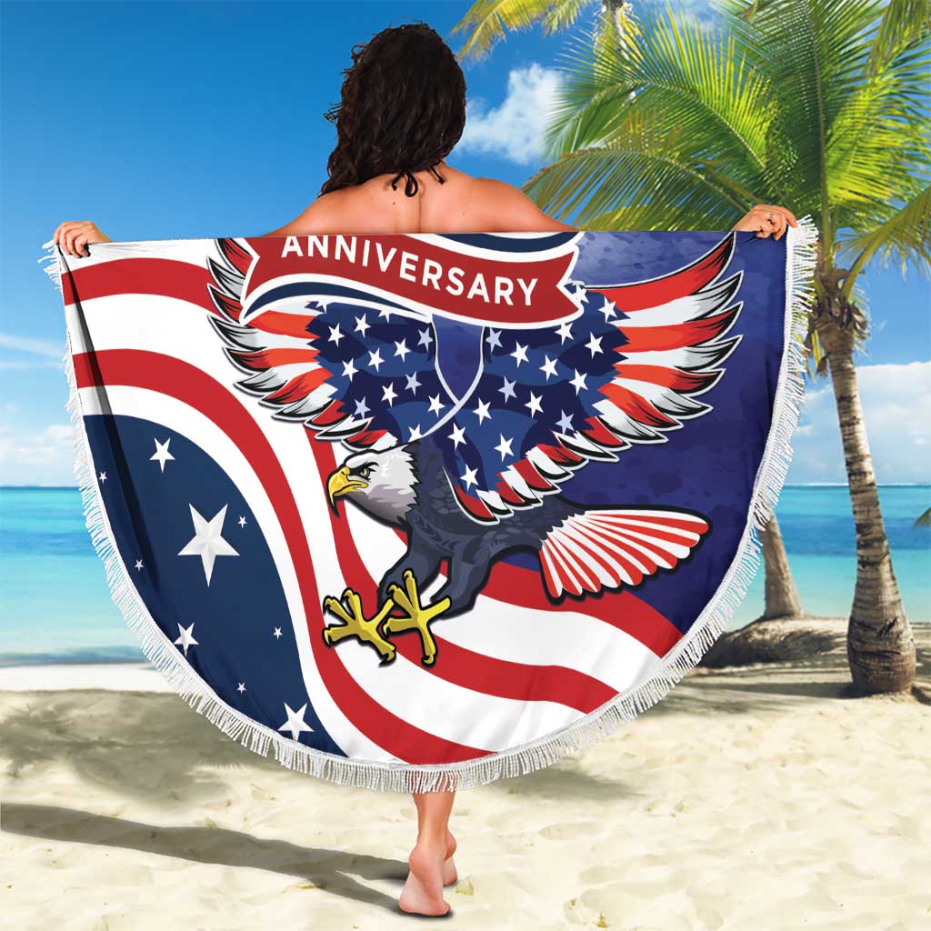 USA 250 Years of Freedom Beach Blanket American Patriotic