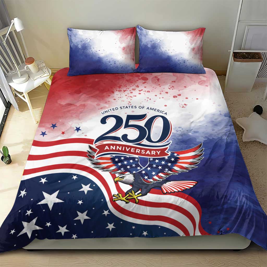 USA 250 Years of Freedom Bedding Set American Patriotic