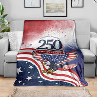 USA 250 Years of Freedom Blanket American Patriotic