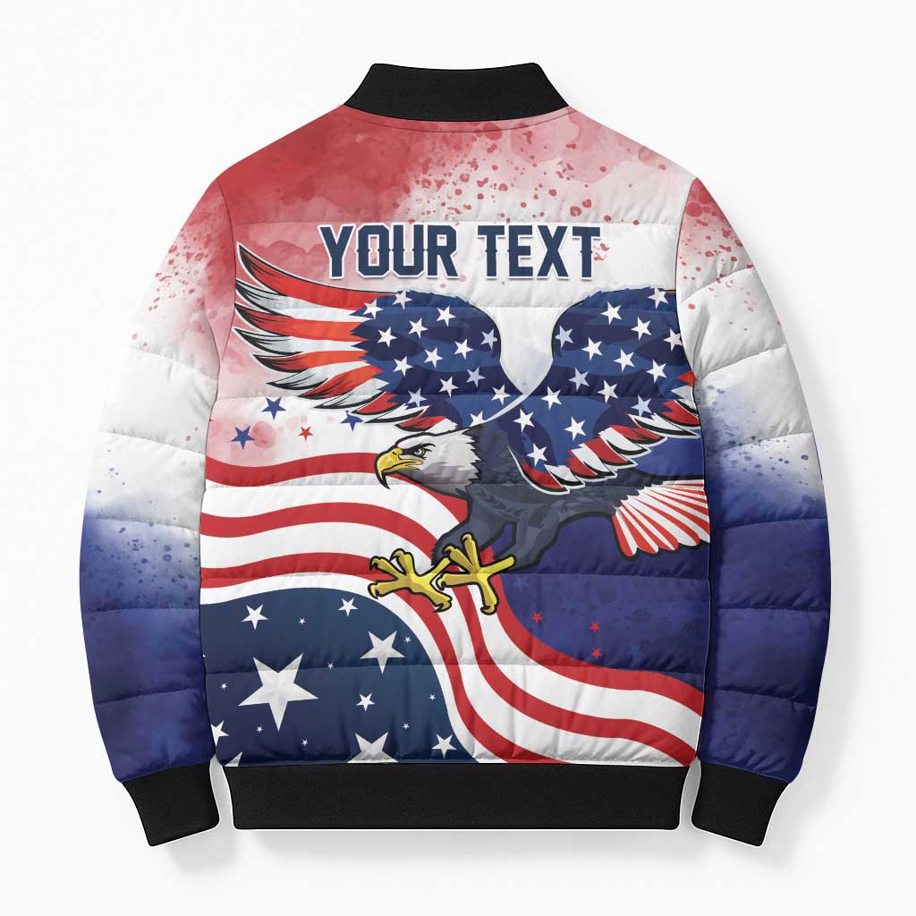Personalized USA 250 Years of Freedom Bomber Puffer Jacket American Patriotic