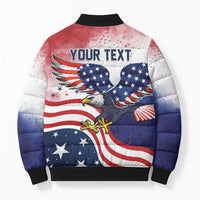 Personalized USA 250 Years of Freedom Bomber Puffer Jacket American Patriotic