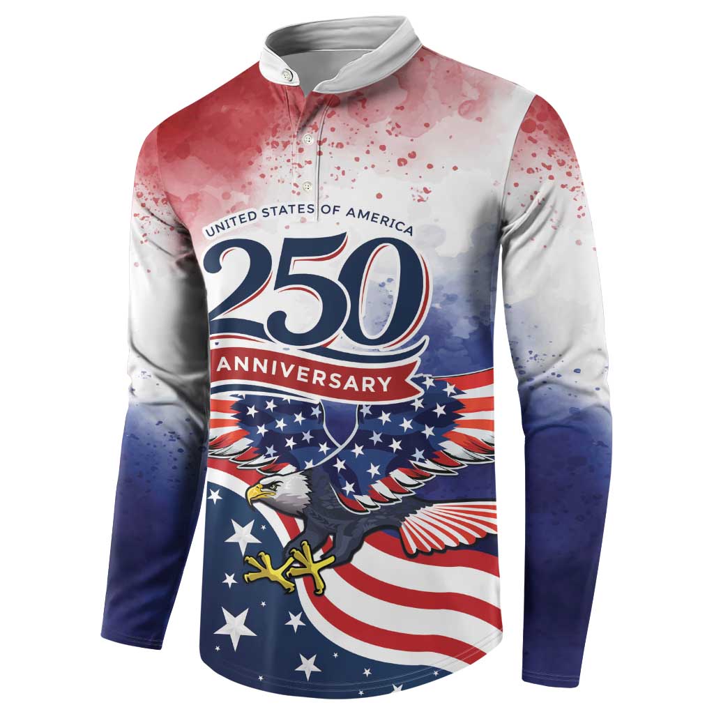 Personalized USA 250 Years of Freedom Button Sweatshirt American Patriotic