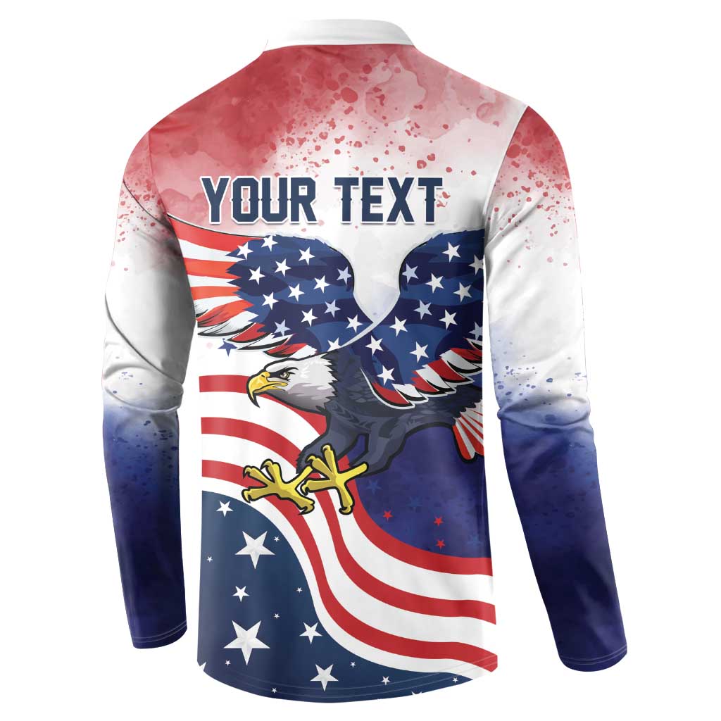 Personalized USA 250 Years of Freedom Button Sweatshirt American Patriotic