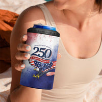 USA 250 Years of Freedom 4 in 1 Can Cooler Tumbler American Patriotic