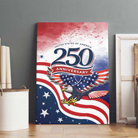 USA 250 Years of Freedom Canvas Wall Art American Patriotic