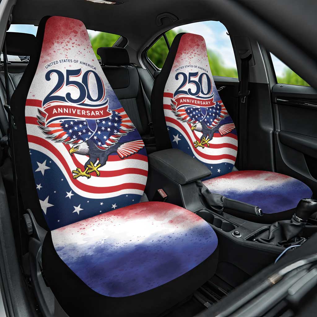 USA 250 Years of Freedom Car Seat Cover American Patriotic