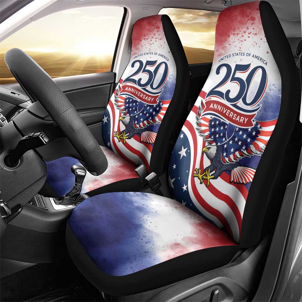 USA 250 Years of Freedom Car Seat Cover American Patriotic