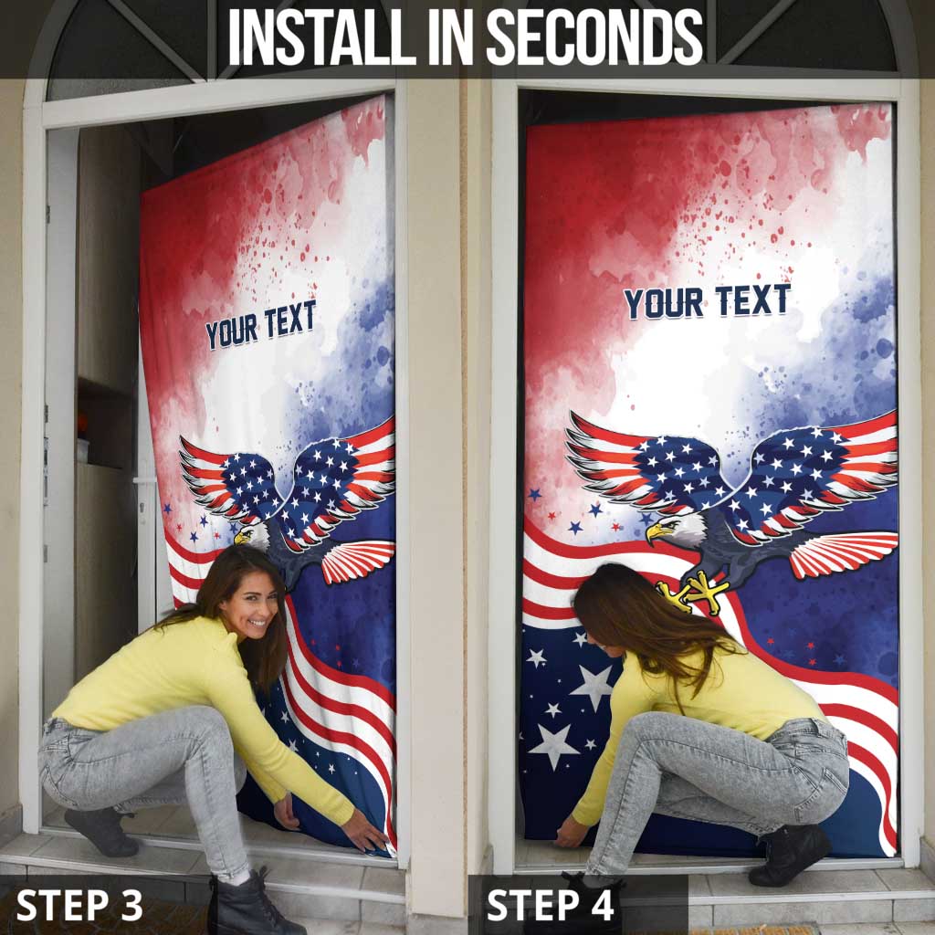 Personalized USA 250 Years of Freedom Door Cover American Patriotic