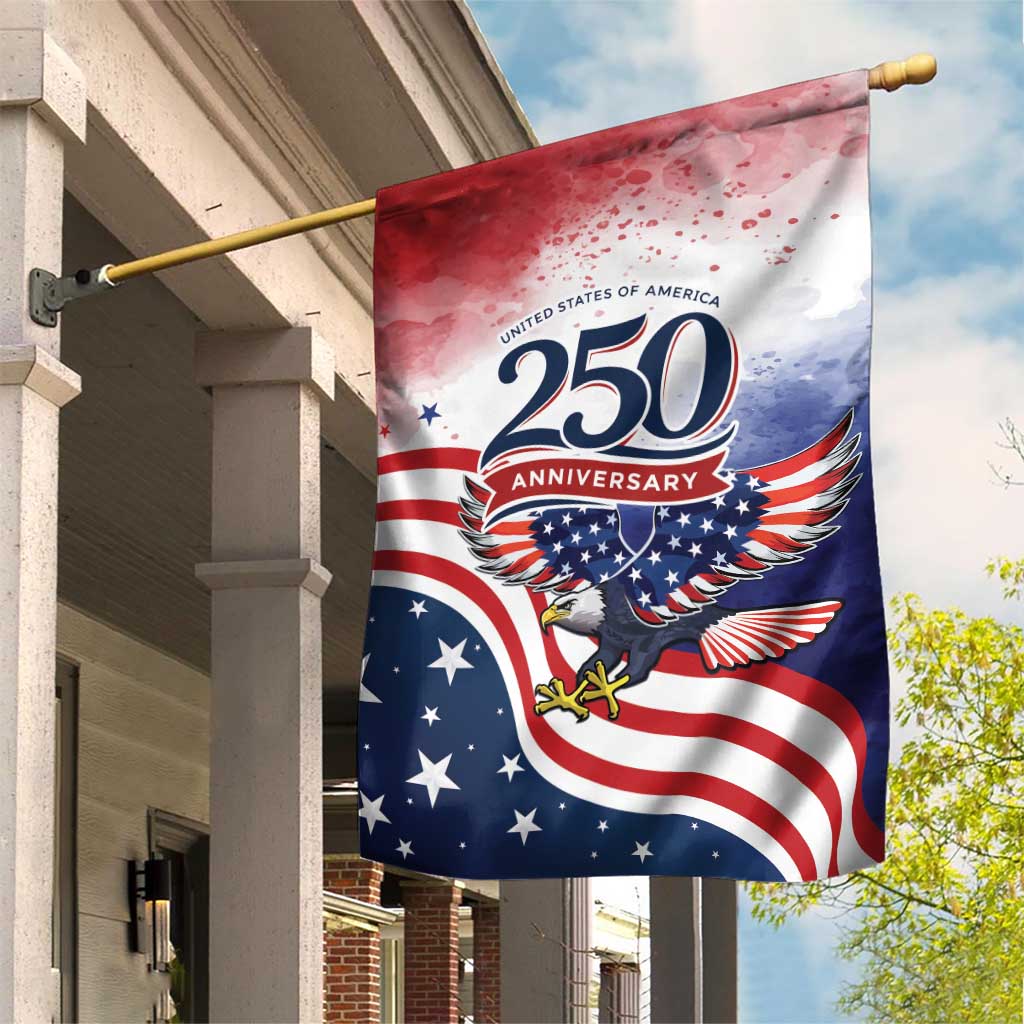 USA 250 Years of Freedom Garden Flag American Patriotic
