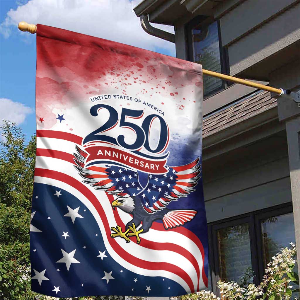 USA 250 Years of Freedom Garden Flag American Patriotic