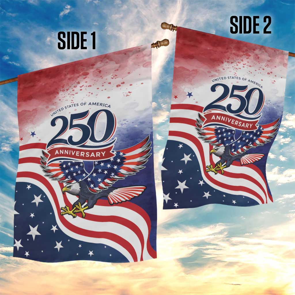 USA 250 Years of Freedom Garden Flag American Patriotic