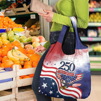 USA 250 Years of Freedom Grocery Bag American Patriotic