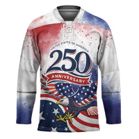 Personalized USA 250 Years of Freedom Hockey Jersey American Patriotic