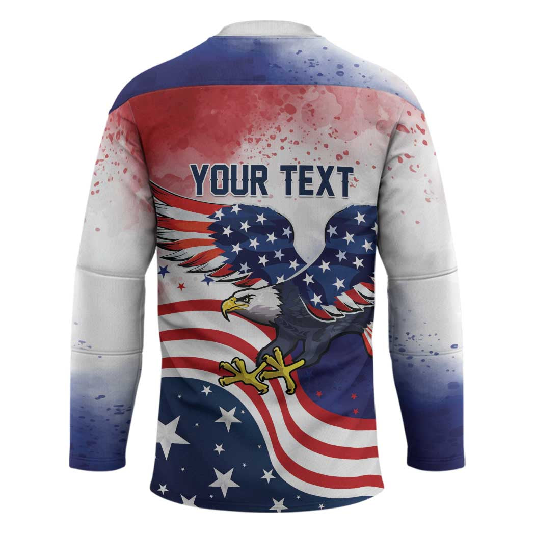 Personalized USA 250 Years of Freedom Hockey Jersey American Patriotic