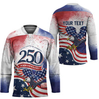 Personalized USA 250 Years of Freedom Hockey Jersey American Patriotic