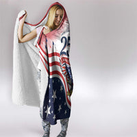 USA 250 Years of Freedom Hooded Blanket American Patriotic