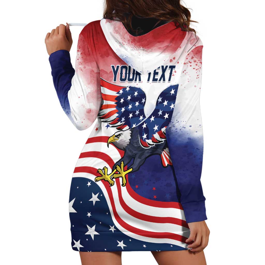 Personalized USA 250 Years of Freedom Hoodie Dress American Patriotic