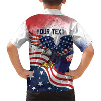Personalized USA 250 Years of Freedom Kid Hawaiian Shirt American Patriotic