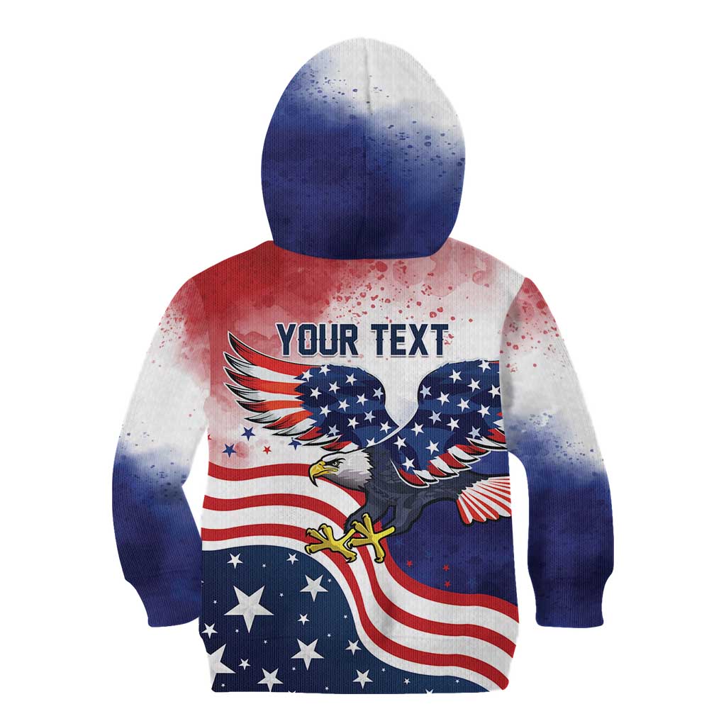 Personalized USA 250 Years of Freedom Kid Hoodie American Patriotic