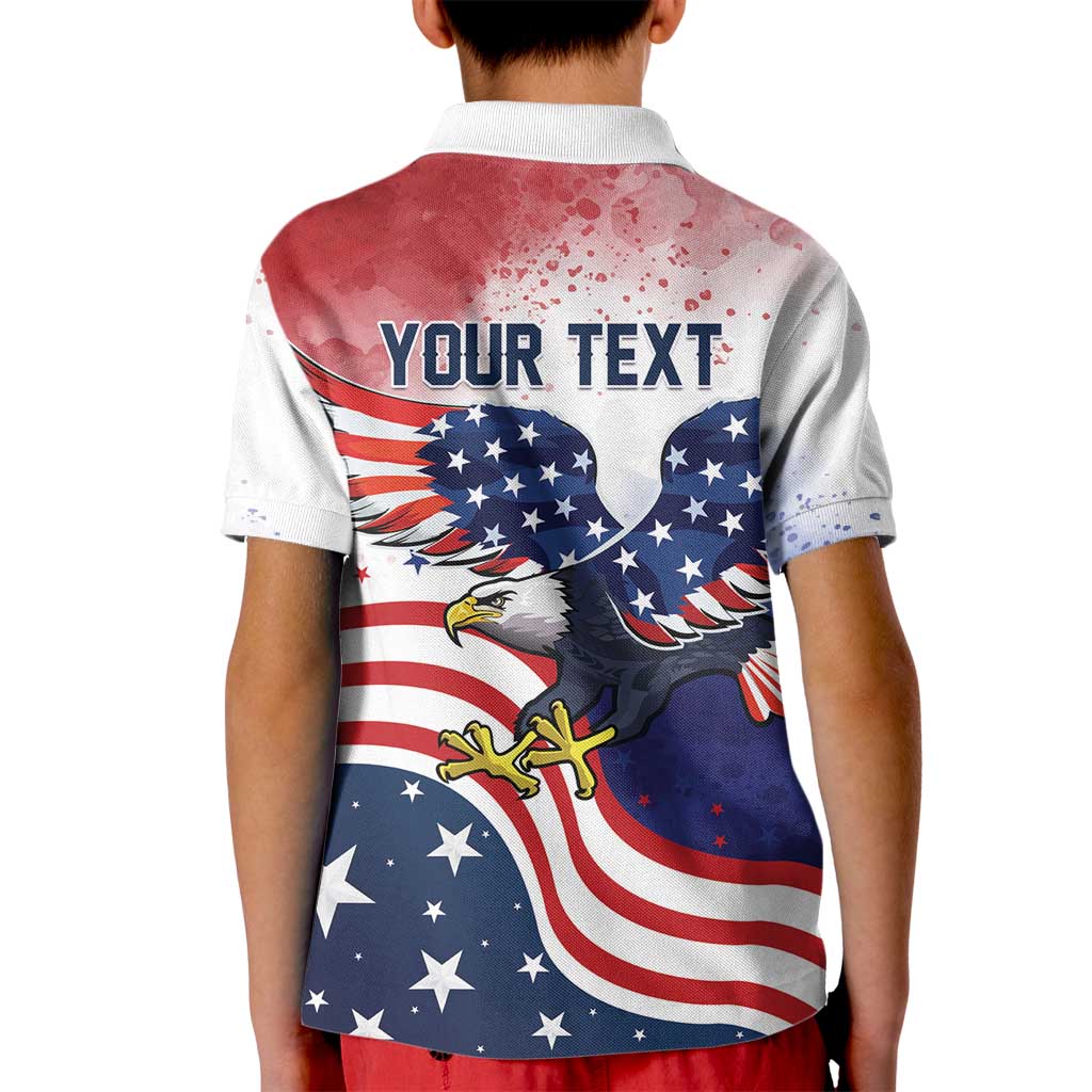 Personalized USA 250 Years of Freedom Kid Polo Shirt American Patriotic