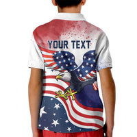 Personalized USA 250 Years of Freedom Kid Polo Shirt American Patriotic