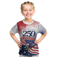 Personalized USA 250 Years of Freedom Kid T Shirt American Patriotic