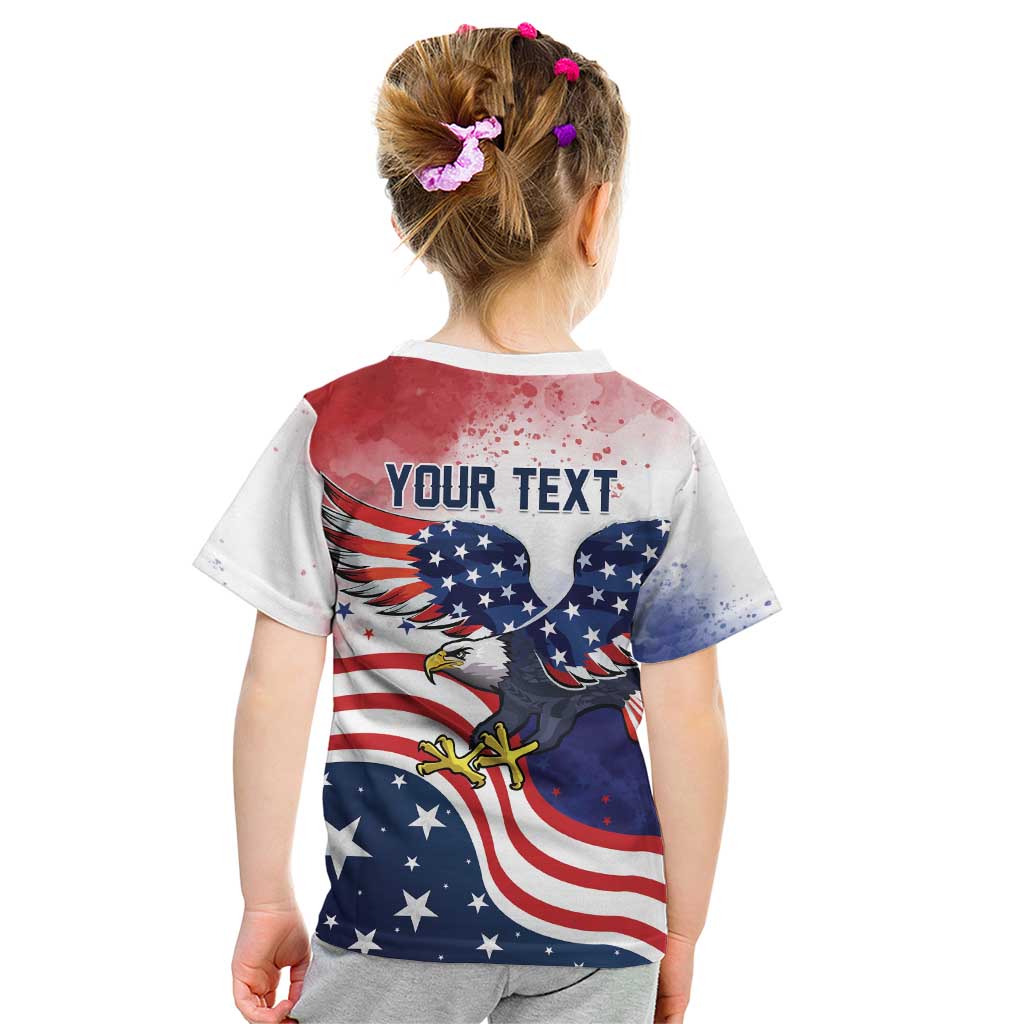 Personalized USA 250 Years of Freedom Kid T Shirt American Patriotic