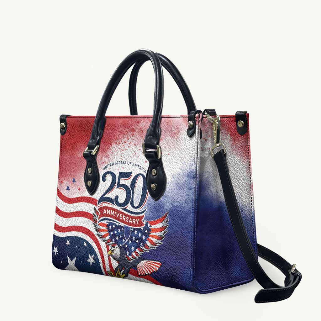 USA 250 Years of Freedom Leather Bag American Patriotic