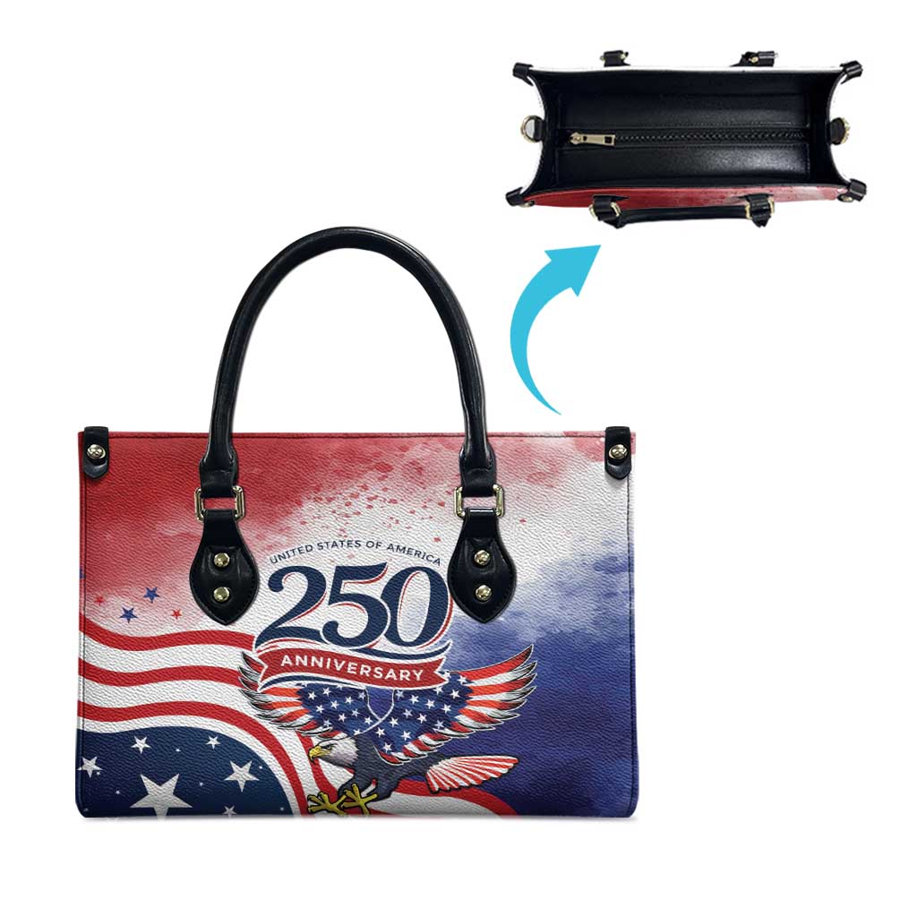 USA 250 Years of Freedom Leather Bag American Patriotic