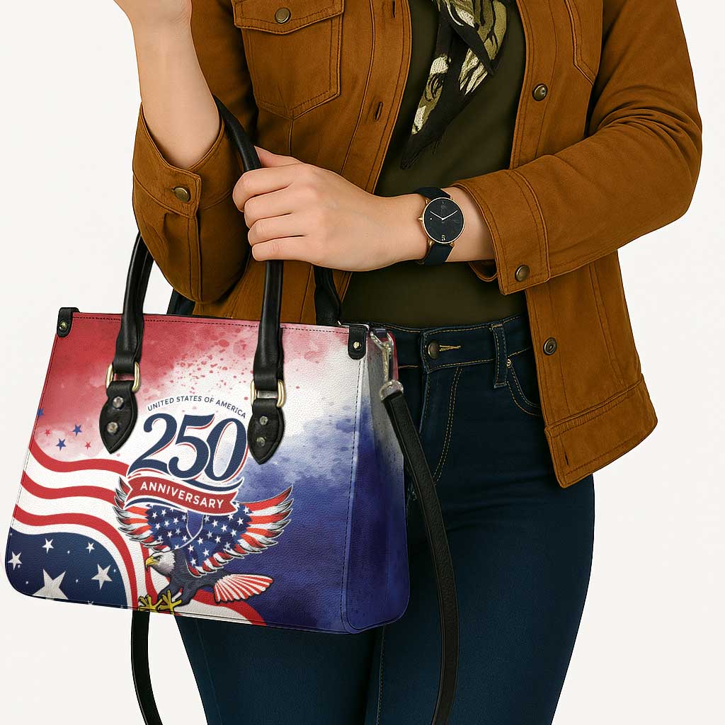 USA 250 Years of Freedom Leather Bag American Patriotic