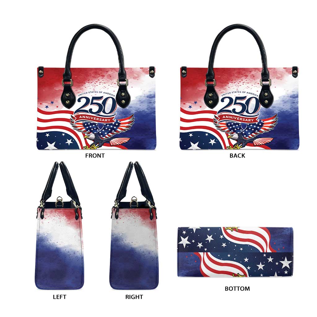 USA 250 Years of Freedom Leather Bag American Patriotic