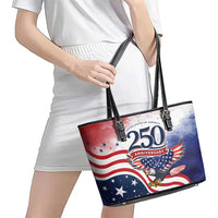 USA 250 Years of Freedom Leather Tote Bag American Patriotic