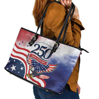 USA 250 Years of Freedom Leather Tote Bag American Patriotic