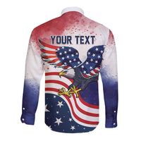 Personalized USA 250 Years of Freedom Long Sleeve Button Shirt American Patriotic