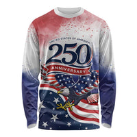 Personalized USA 250 Years of Freedom Long Sleeve Shirt American Patriotic