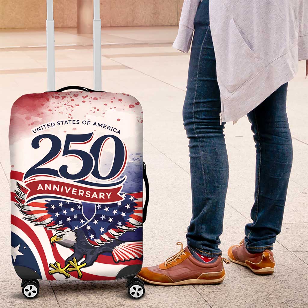USA 250 Years of Freedom Luggage Cover American Patriotic