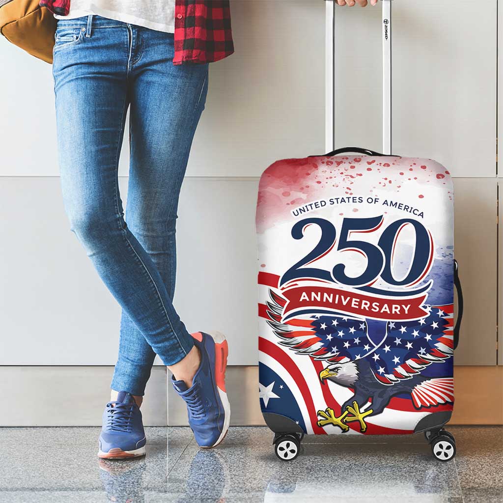 USA 250 Years of Freedom Luggage Cover American Patriotic