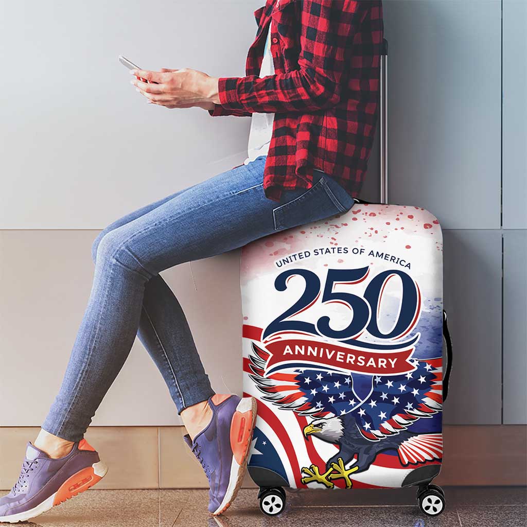 USA 250 Years of Freedom Luggage Cover American Patriotic