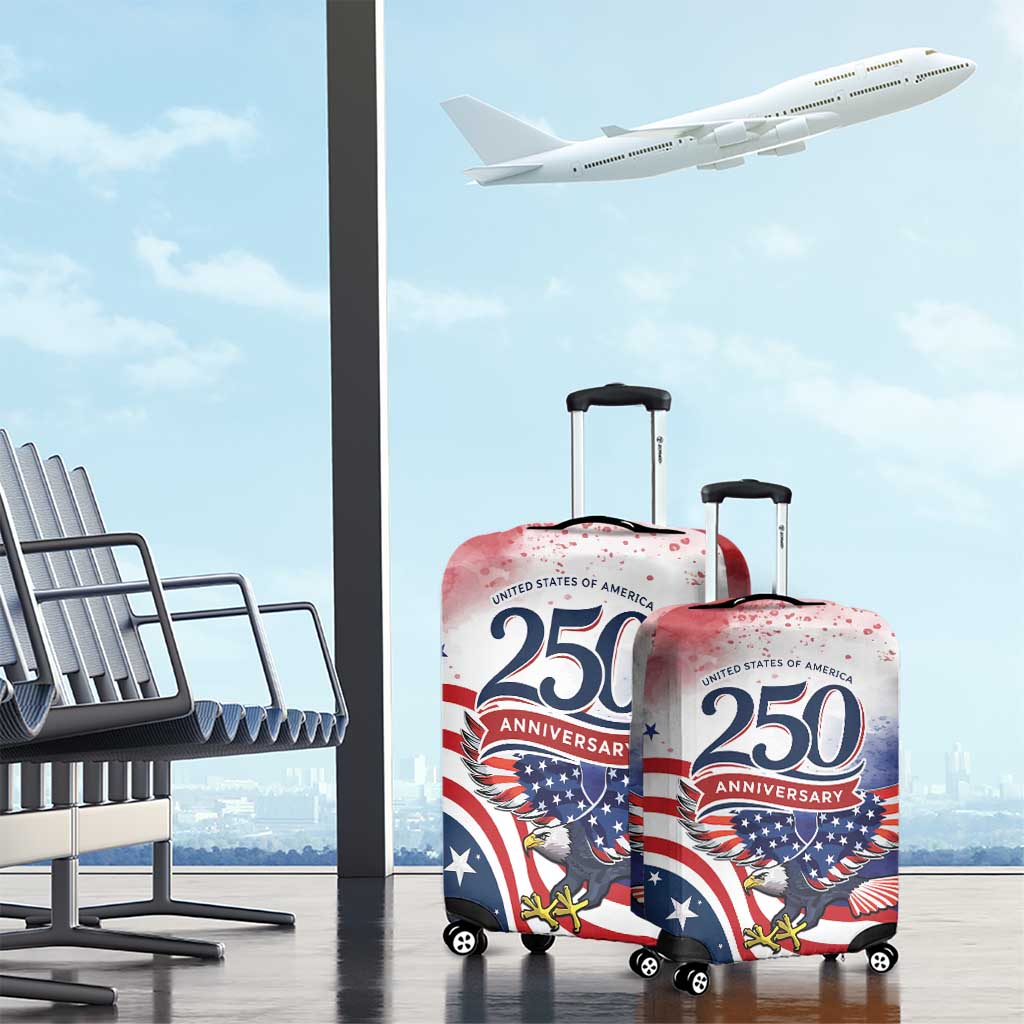 USA 250 Years of Freedom Luggage Cover American Patriotic