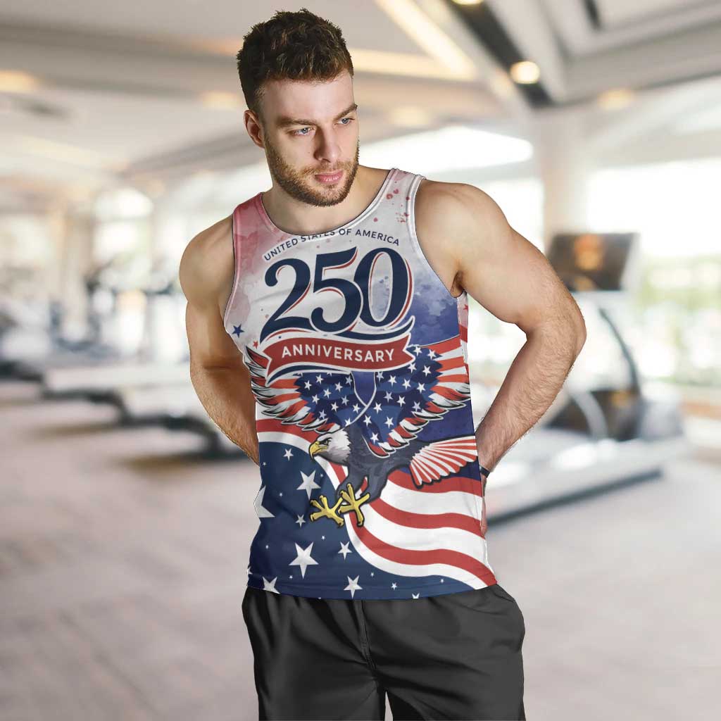 Personalized USA 250 Years of Freedom Men Tank Top American Patriotic