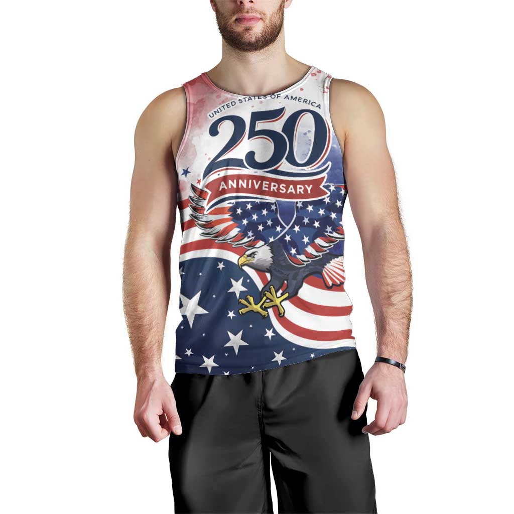Personalized USA 250 Years of Freedom Men Tank Top American Patriotic