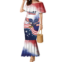 Personalized USA 250 Years of Freedom Mermaid Dress American Patriotic