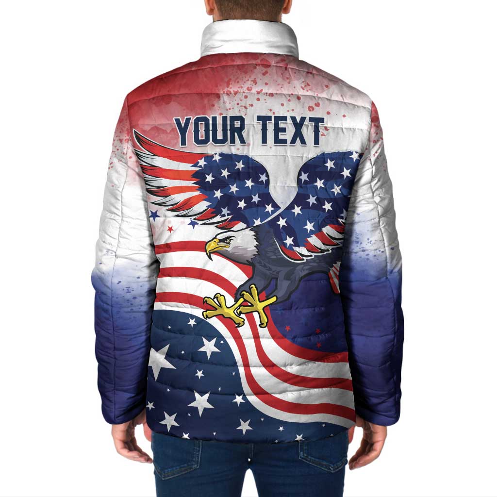 Personalized USA 250 Years of Freedom Padded Jacket American Patriotic