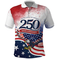 Personalized USA 250 Years of Freedom Polo Shirt American Patriotic